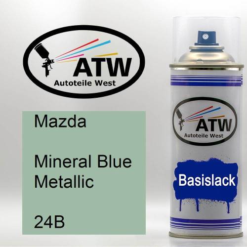 Mazda, Mineral Blue Metallic, 24B: 400ml Sprühdose, von ATW Autoteile West.
